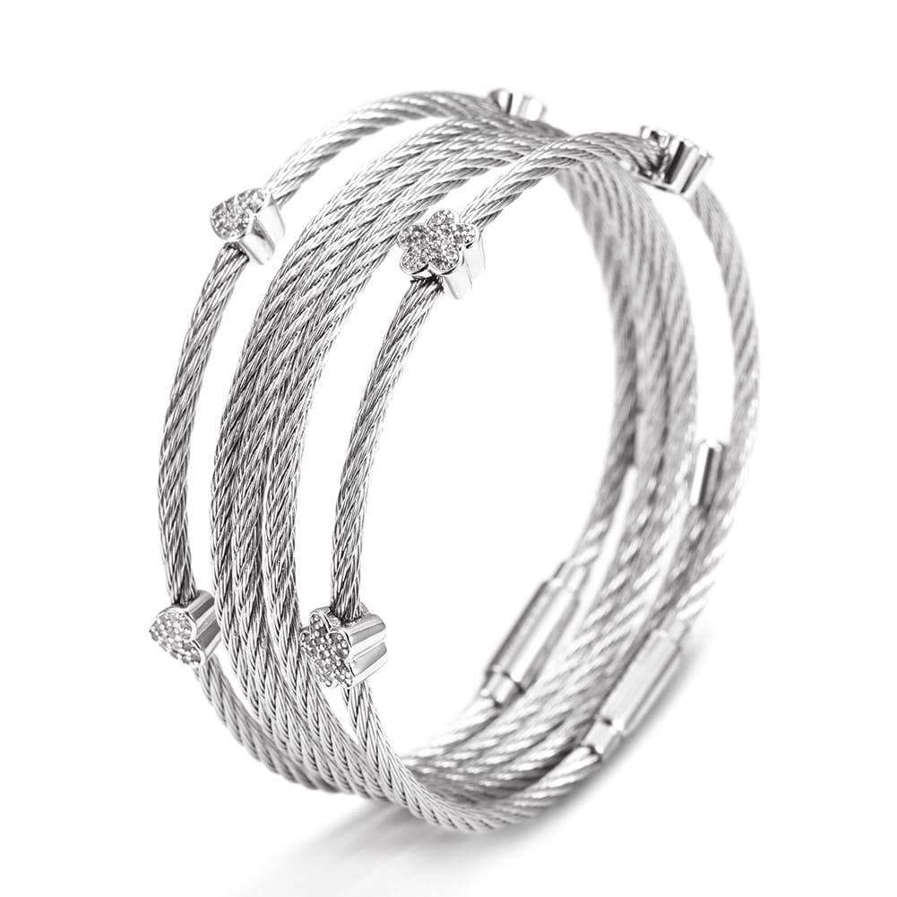 Sleek Cable Wire Wrap Bracelet