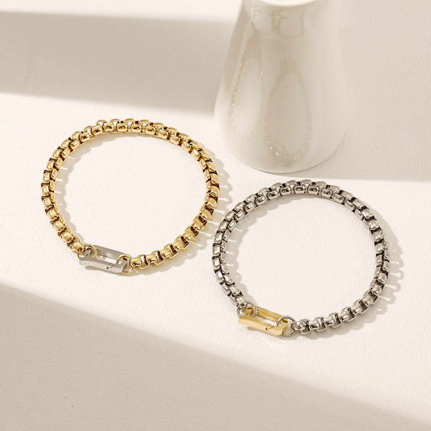 Two Tone Chain Bracelet