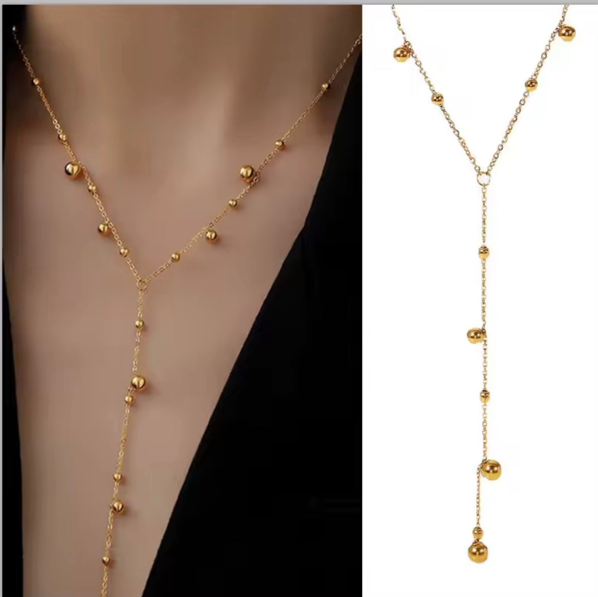 Raindrops Lariat Necklace