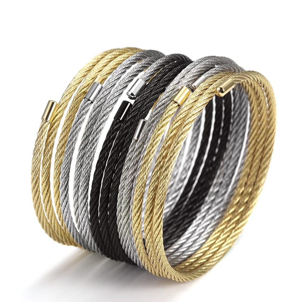 Sleek Cable Wire Wrap Bracelet