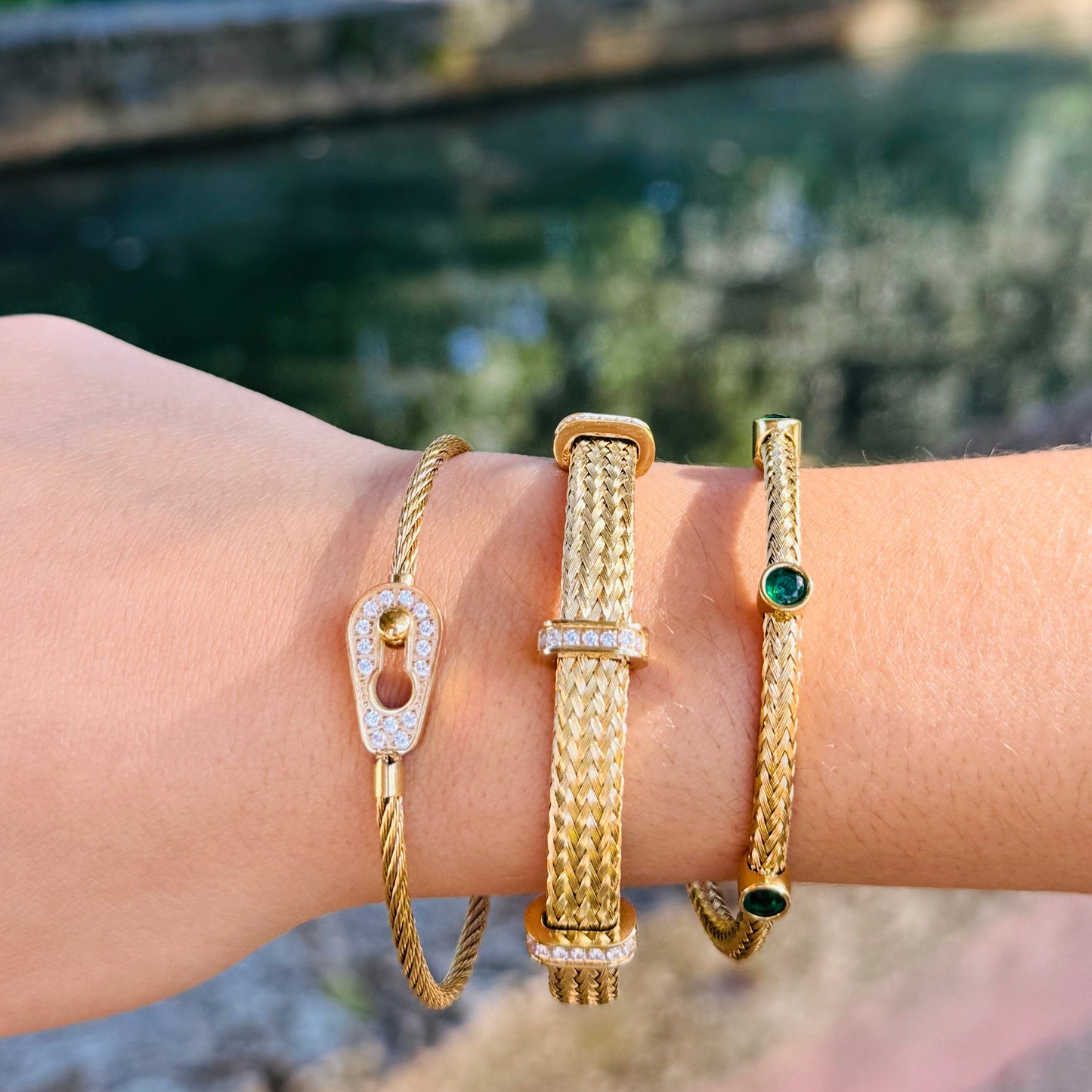 Braided Gemstone Bracelet