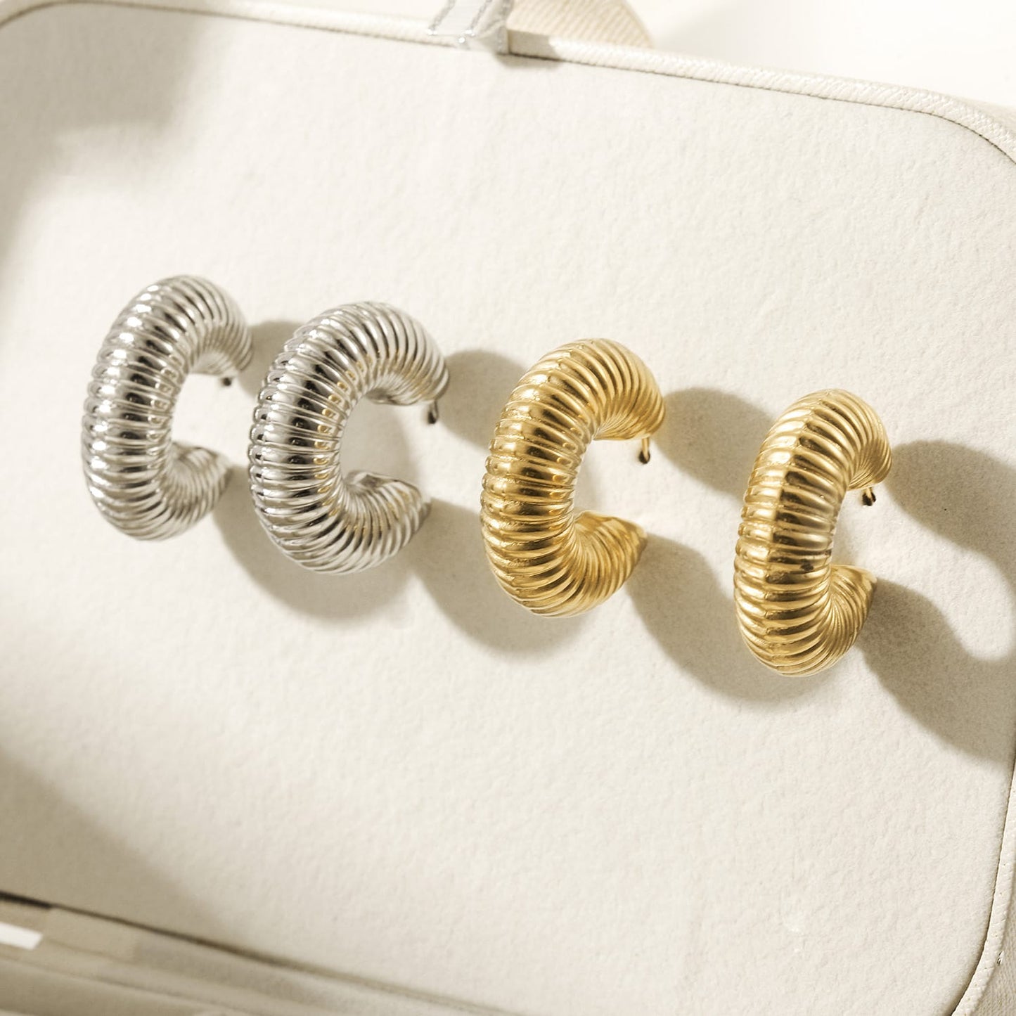 Textured Ring Earrings