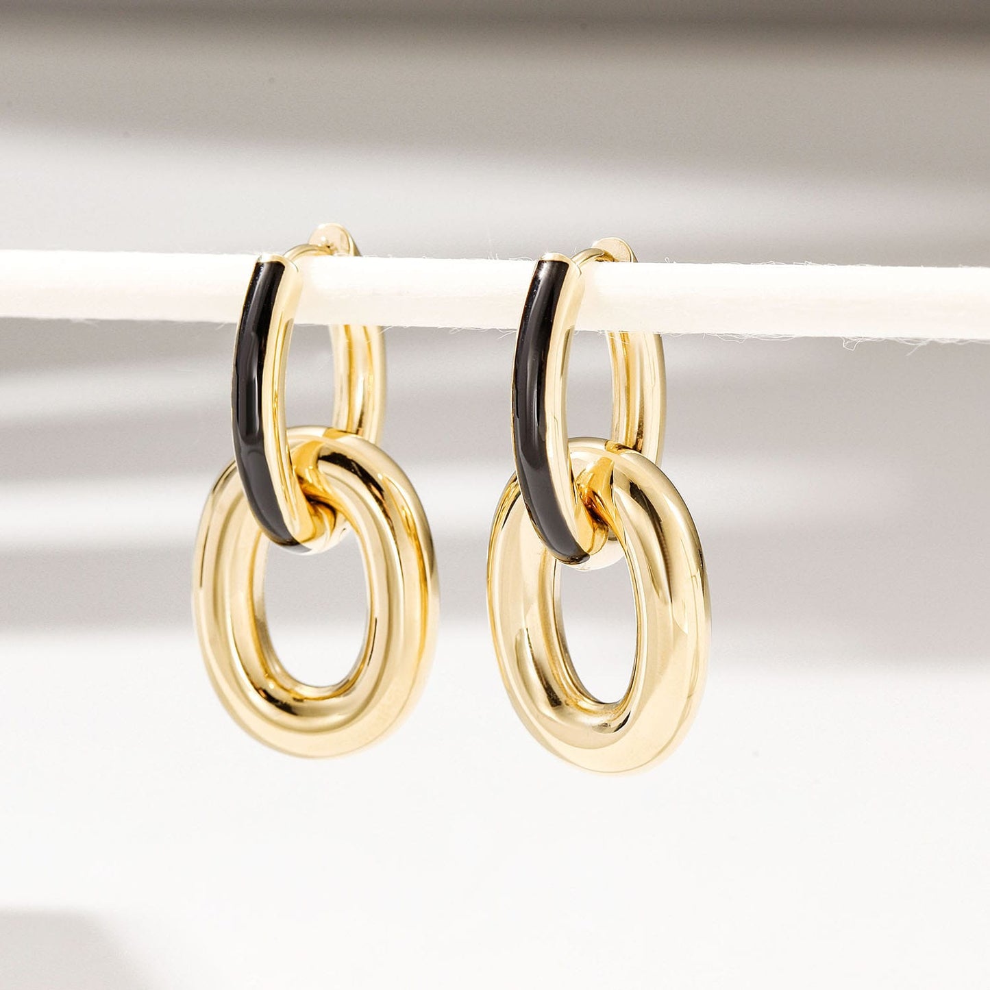 Double Enamel Hoops