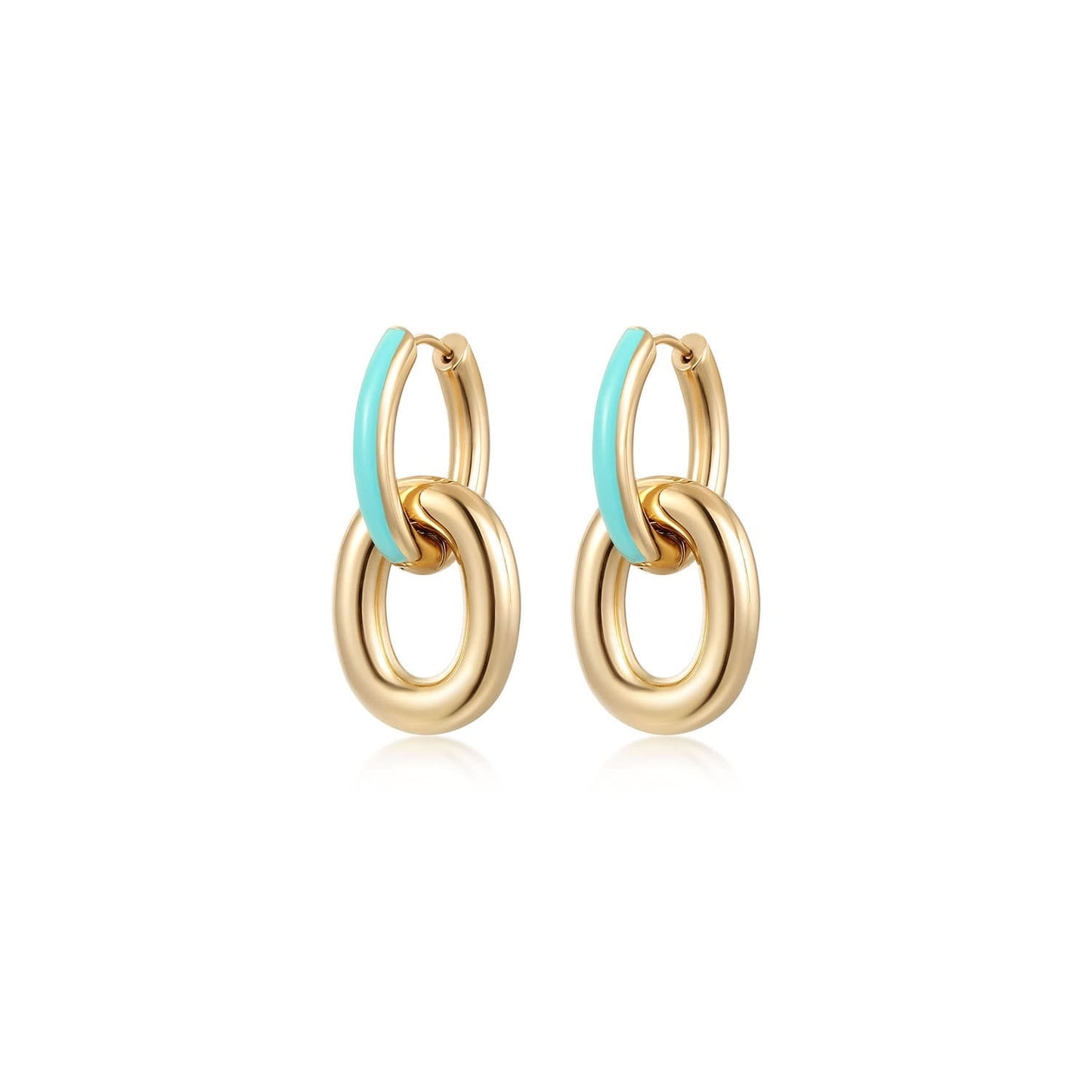 Double Enamel Hoops