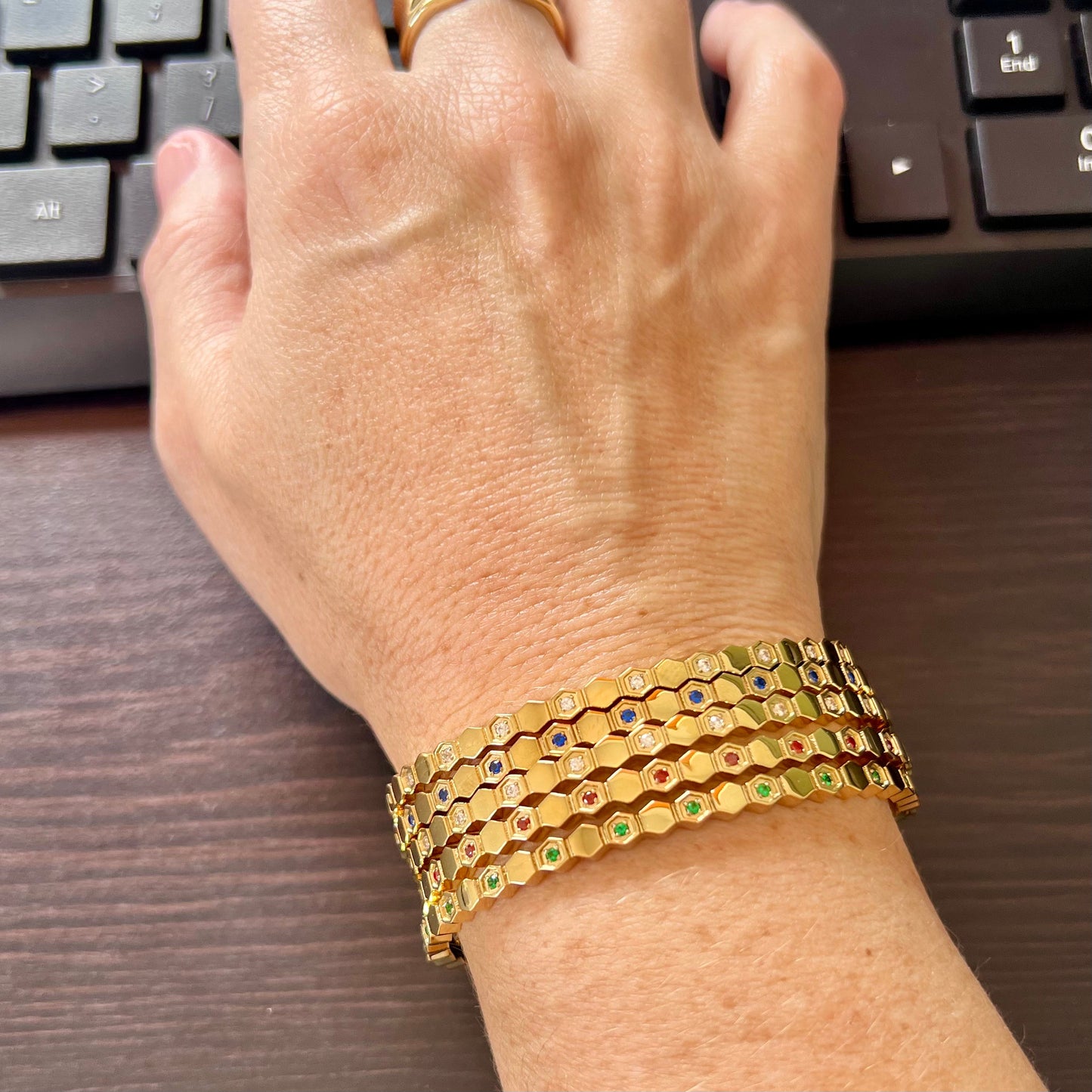 Golden Hive Bangle