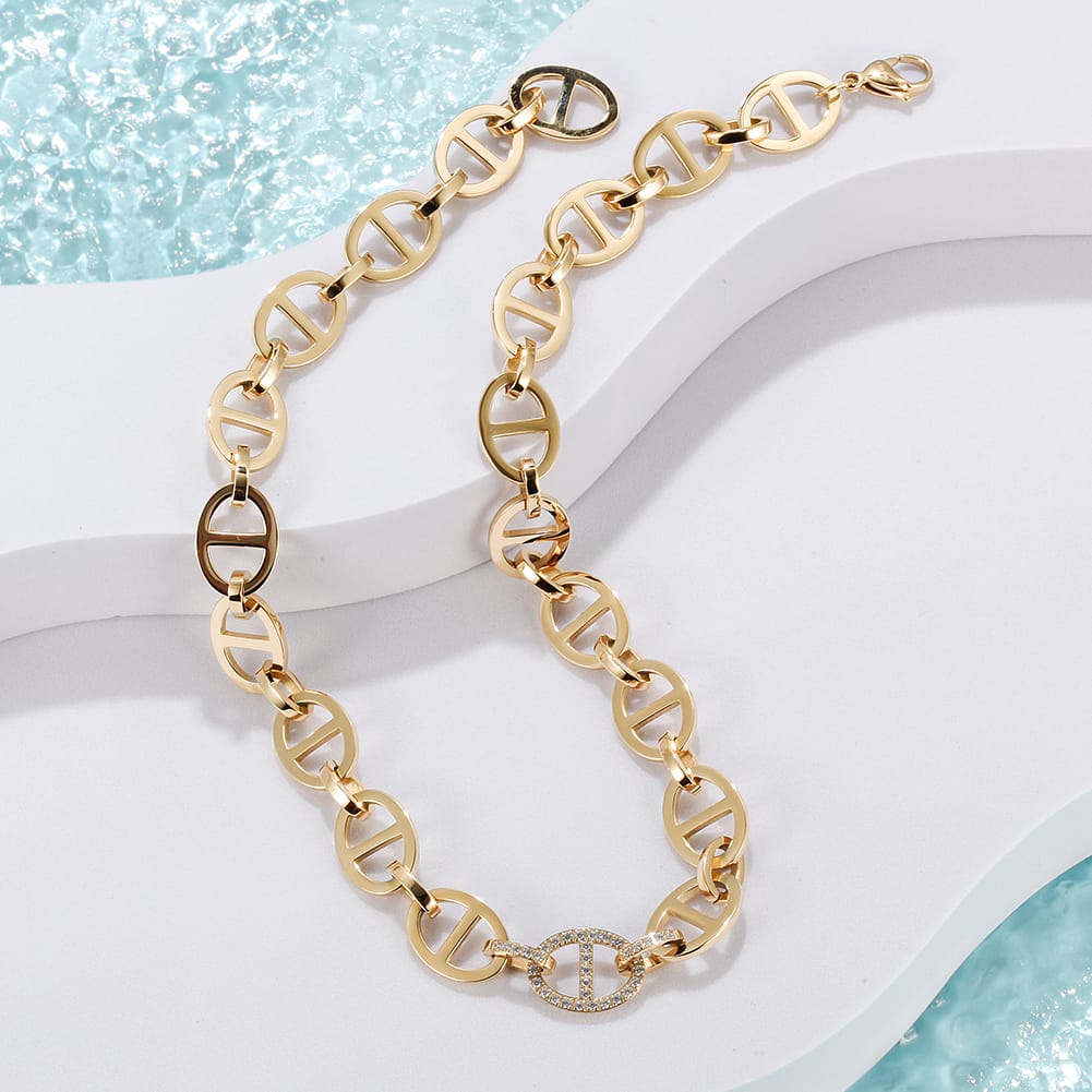 Gold Anchor Chain Necklace