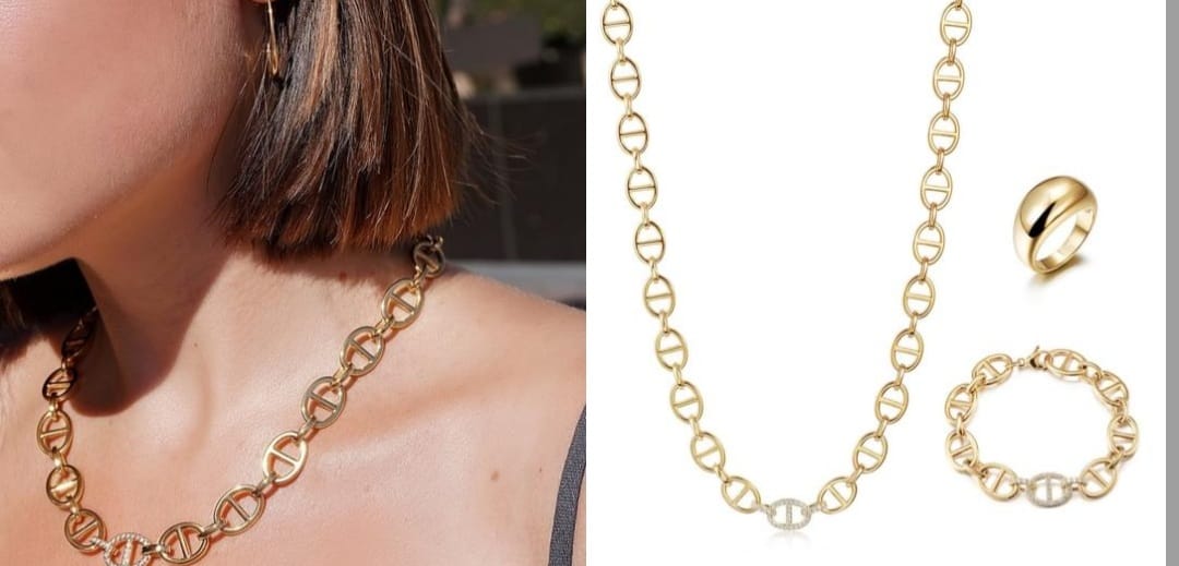 Gold Anchor Chain Necklace