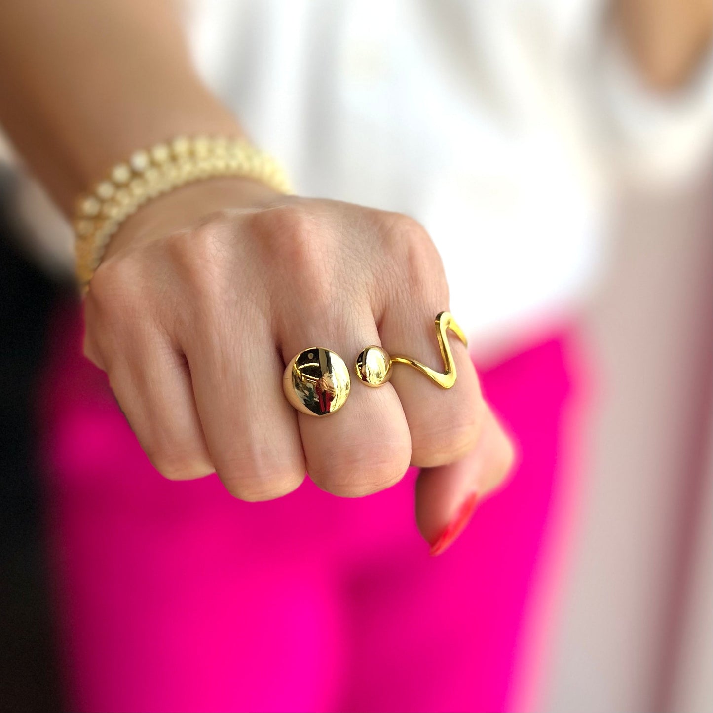 Gold Opposite Ring